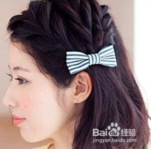 齐肩中发编发教程图解