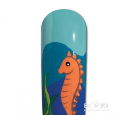 海马图案美甲教程