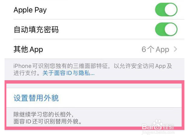 苹果手机怎么录入替代面容