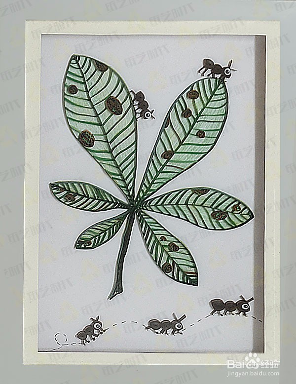 衍纸教程 蚂蚁与落叶