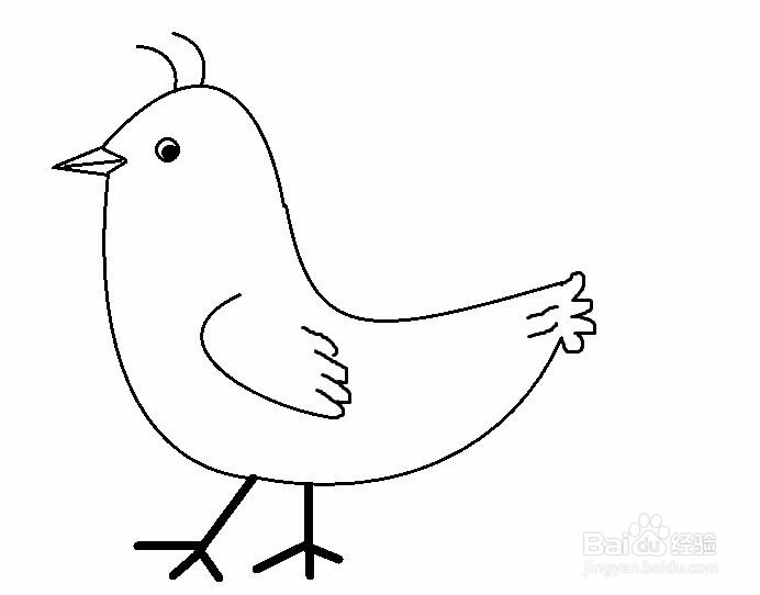 小鸡的简笔画画法