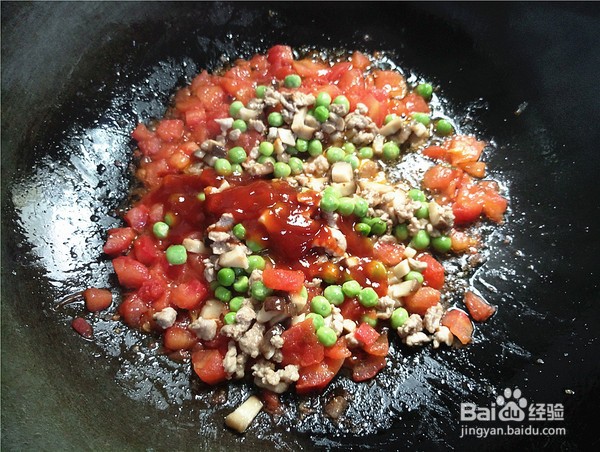教你怎么做番茄豌豆肉酱意面