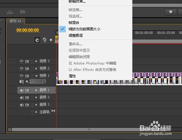 Pr如何批量缩放至当前画面大小？