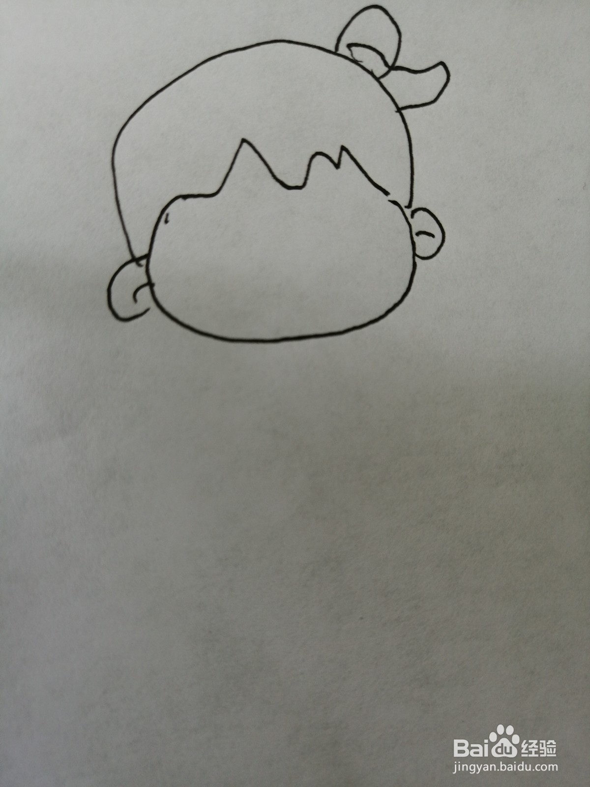 拿着棍子的小孩怎么画