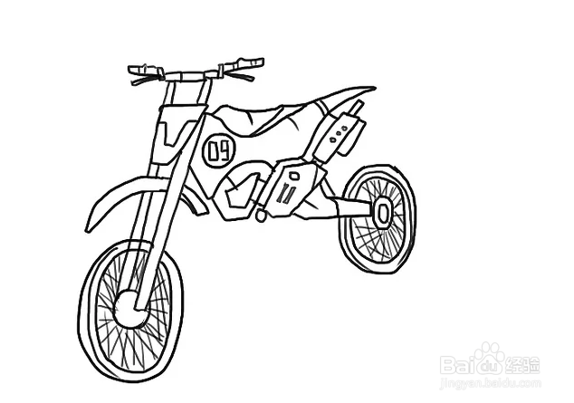 如何画山地摩托车