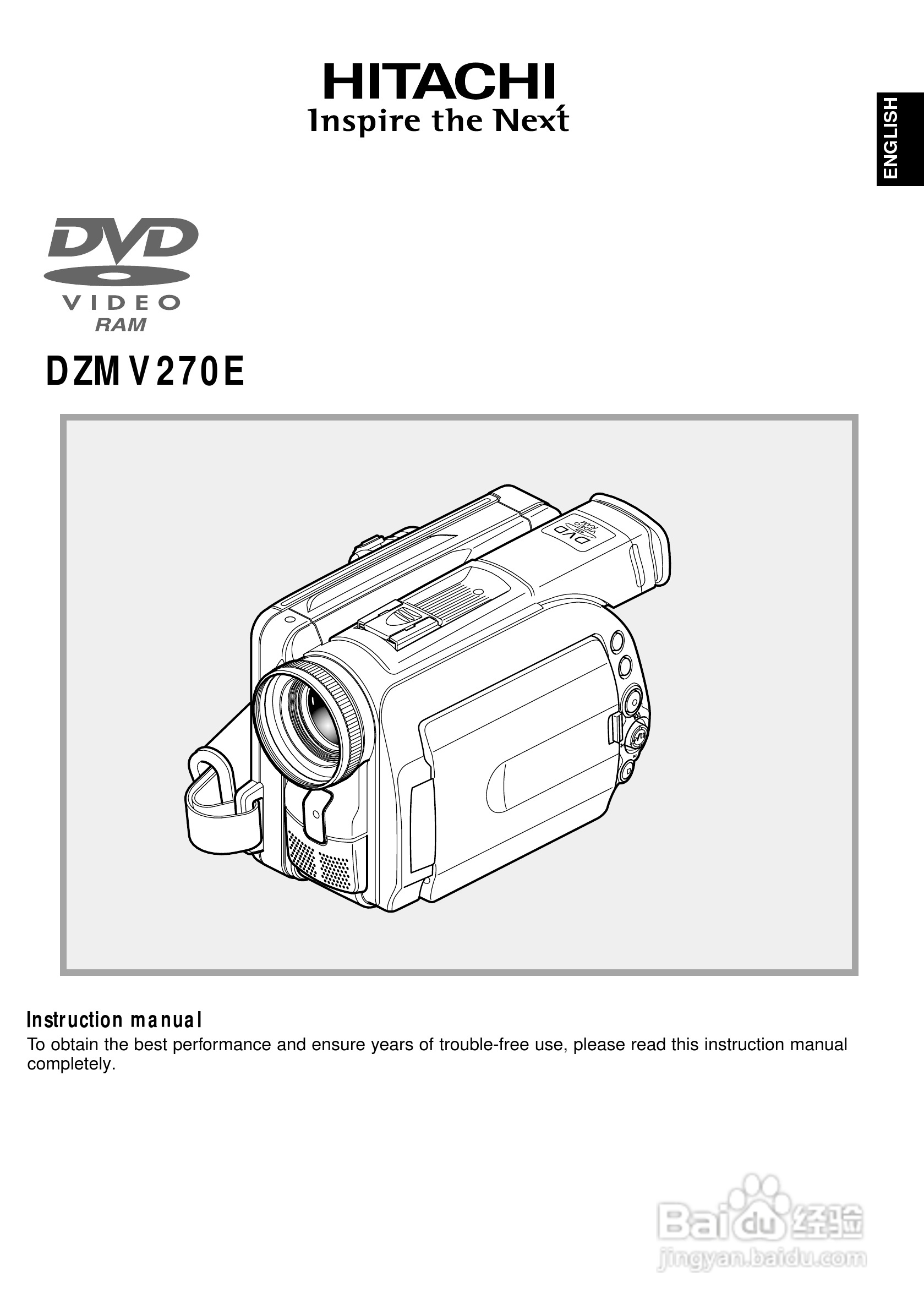 日立DZMV270E数码摄像机说明书:[1]