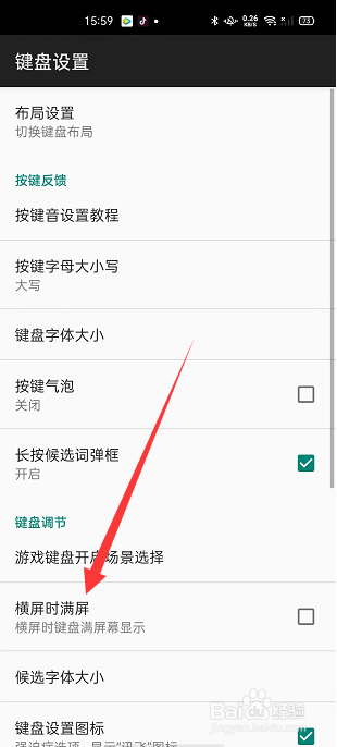 讯飞输入法怎么开启横屏时满屏