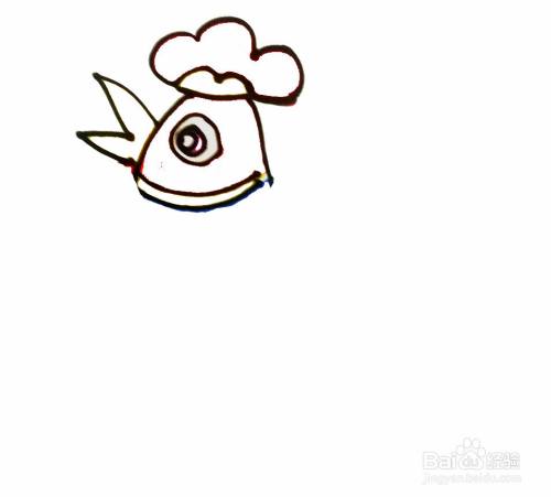 花公鸡的简笔画-百度经验