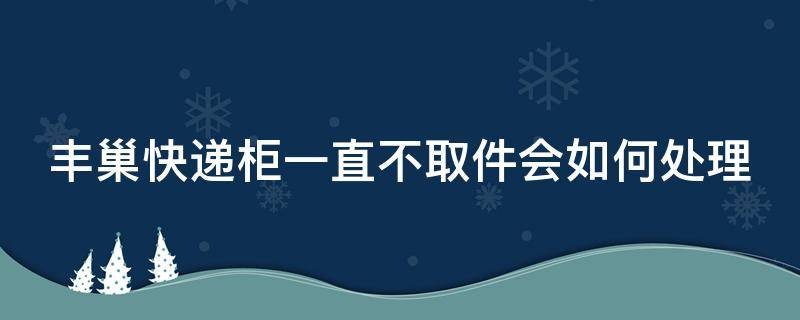 我有一个快递放在蜂巢快递箱里了,之后我一直没取,这个快递会怎么