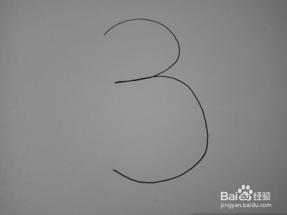 趣味画--用2个数字3来画兔子