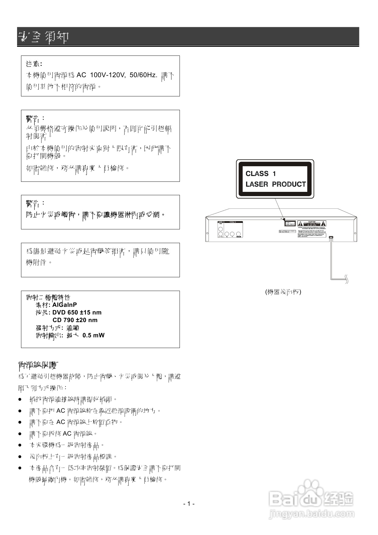 声宝DVB-A28K型DVD播放机说明书:[1]
