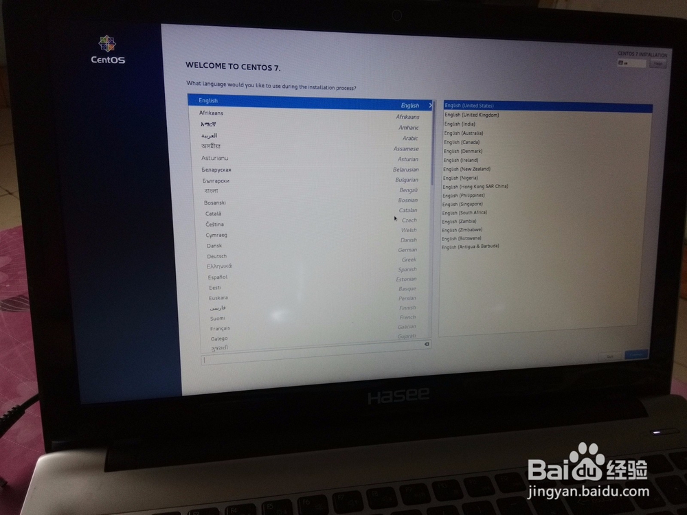 在win7下U盘装centos