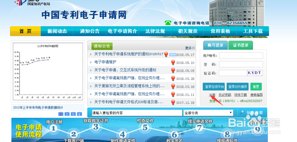 申请专利时如何进行网上用户注册