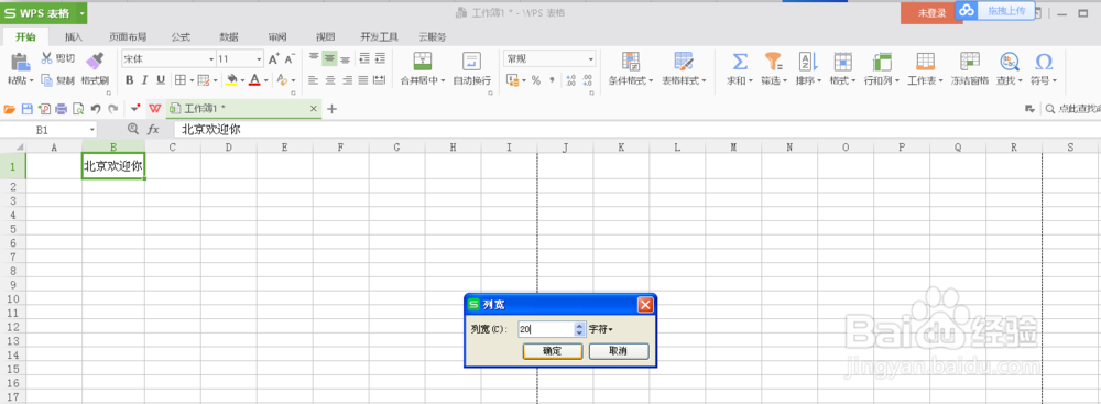 如何设置excel的列宽和行高