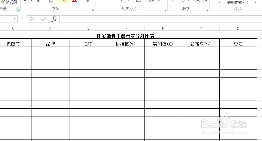 怎样创建即发活性干酵母灰分对比表?