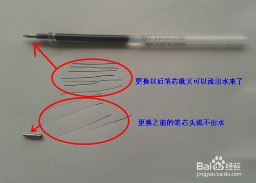 可调换中性笔的笔芯