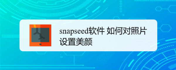 snapseed软件 如何对照片设置美颜