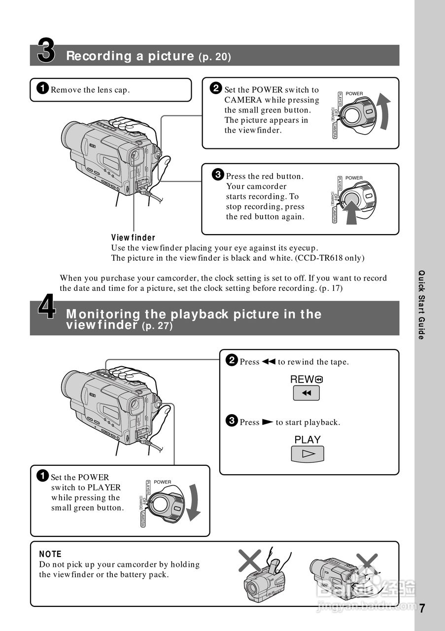 索尼CCD-TR818模拟摄像机说明书:[1]