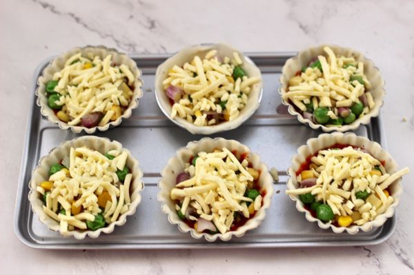 虾仁时蔬迷你披萨