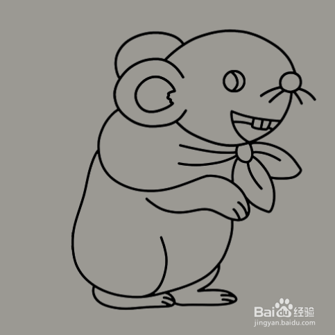 如何手工画老鼠的简笔画？