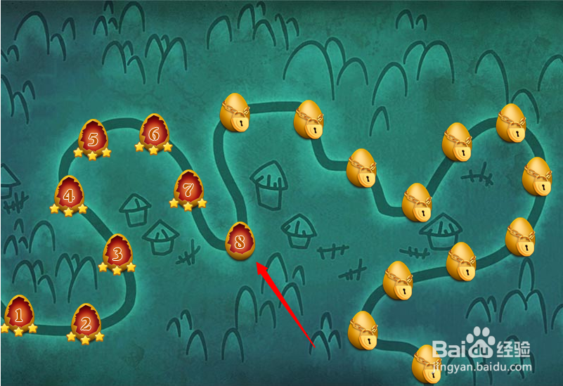 小游戏泡泡鸟历险记第8关