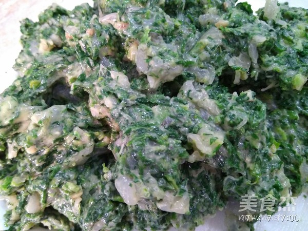 野生荠菜鲜虾小馄饨