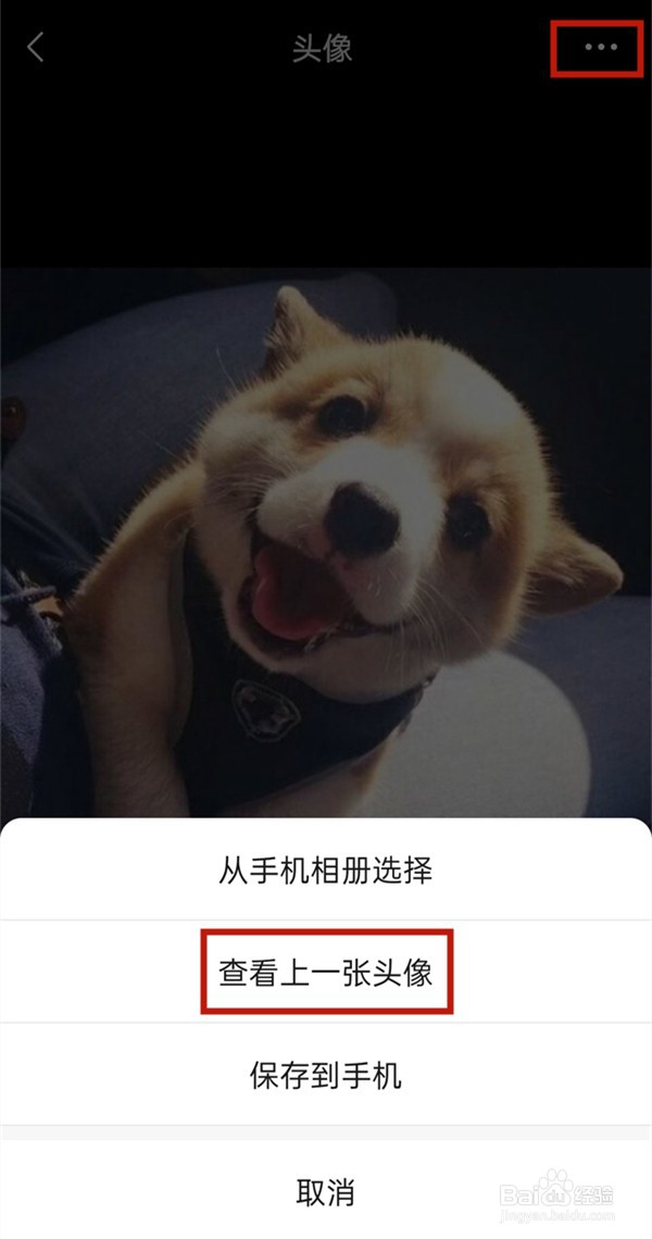 微信怎样查看上一张头像