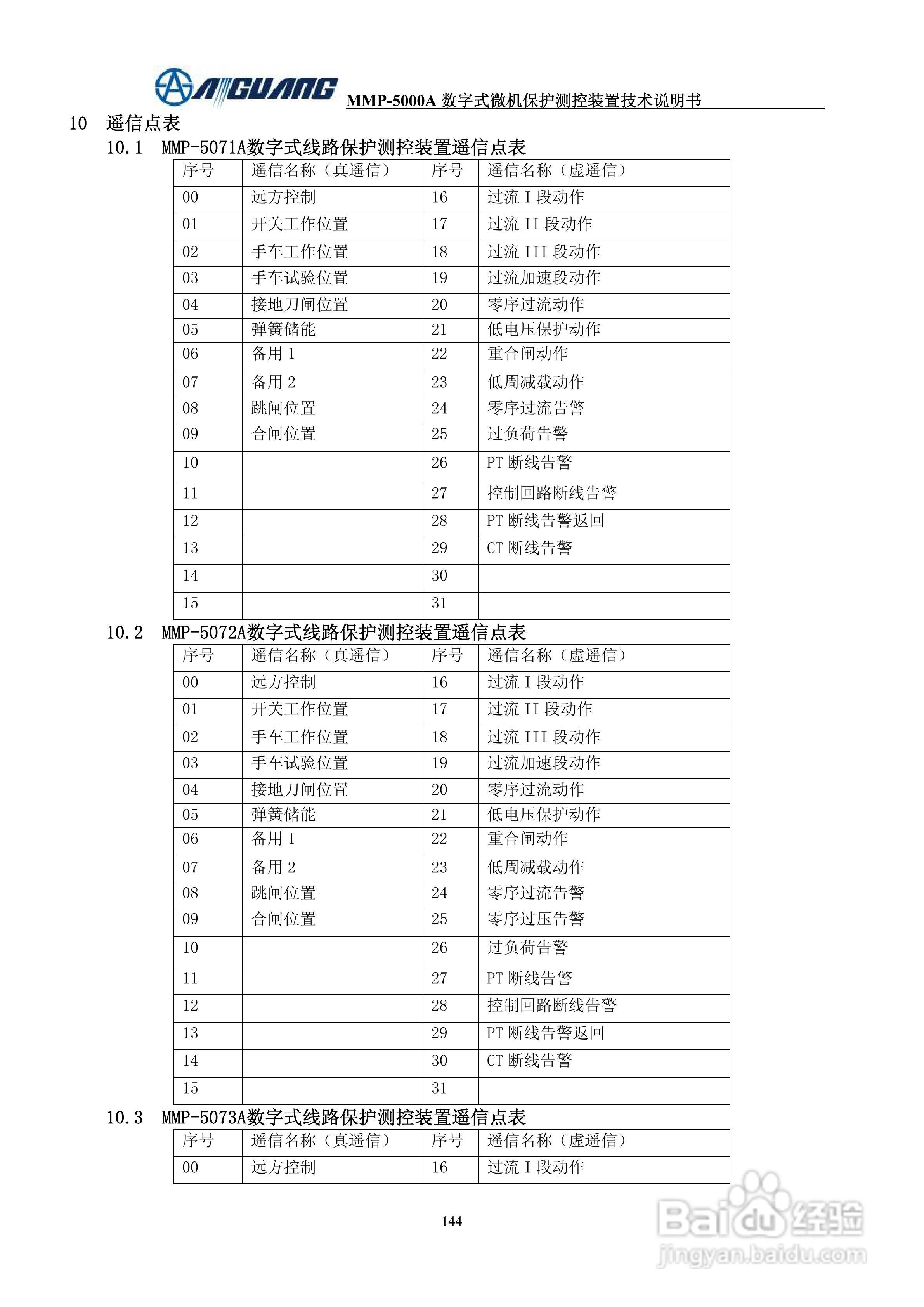 爱光MMP-5076A数字式线路保护测控装置说明书:[4]
