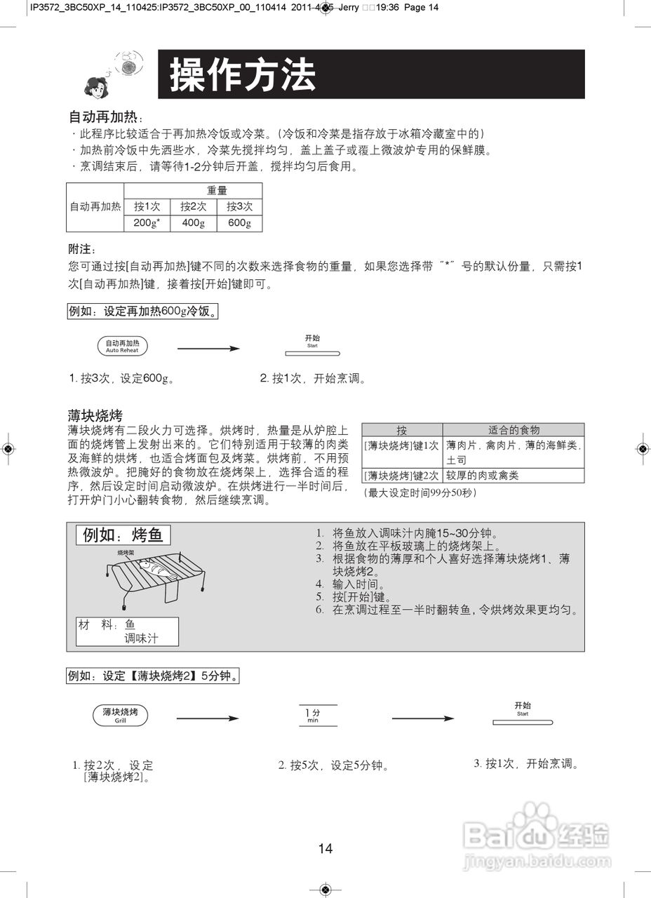 松下NN-GF351H微波炉使用说明书:[2]
