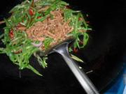 怎样自制四季豆炒肉丝