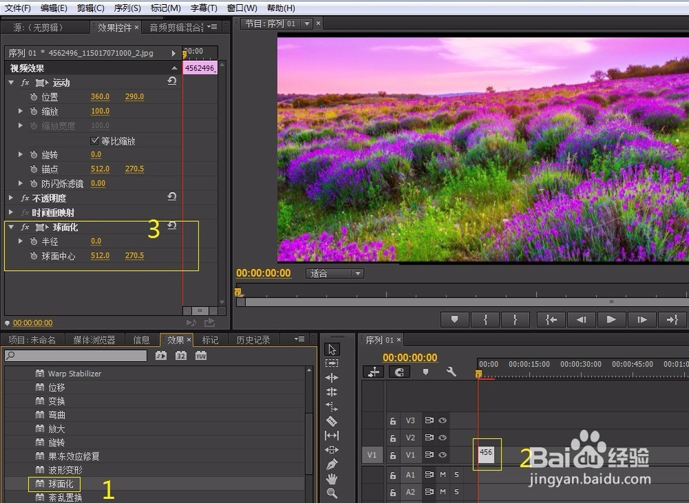 球面化效果 实例premiere