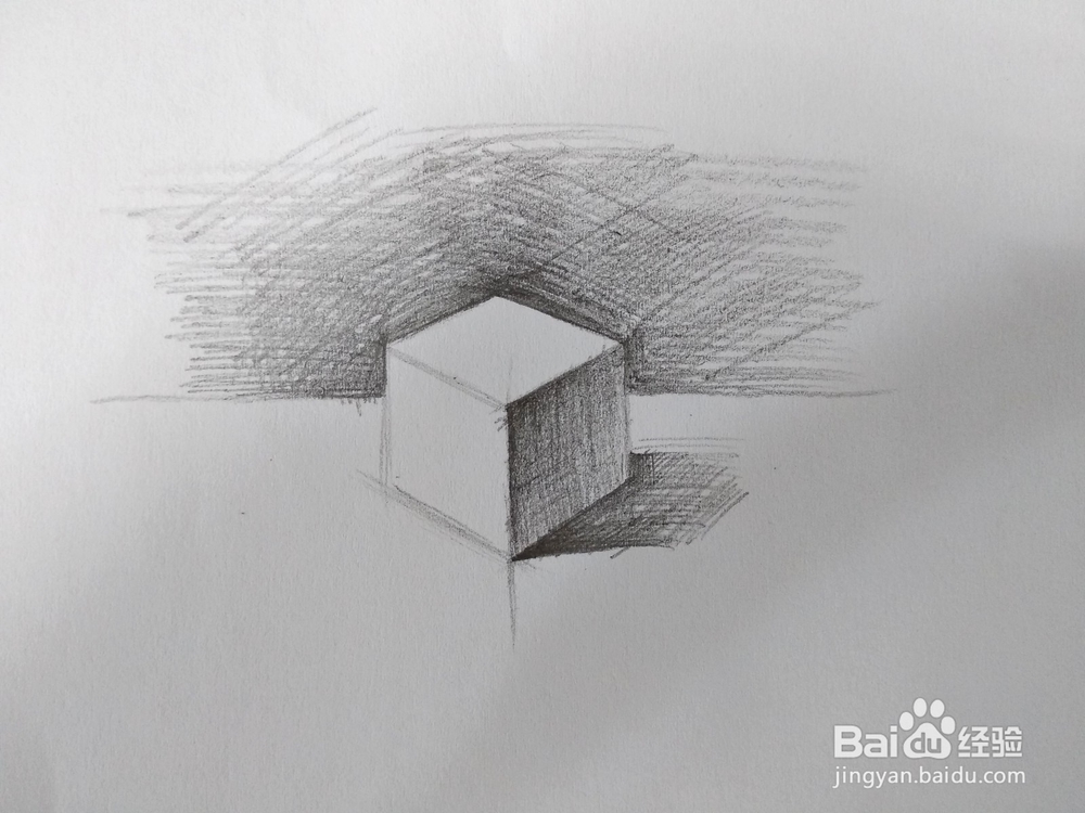 素描石膏几何体-六面体/正方形的详细绘画步骤