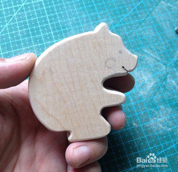 木头diy小熊玩具车