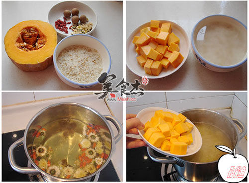 怎样做菊花南瓜粥