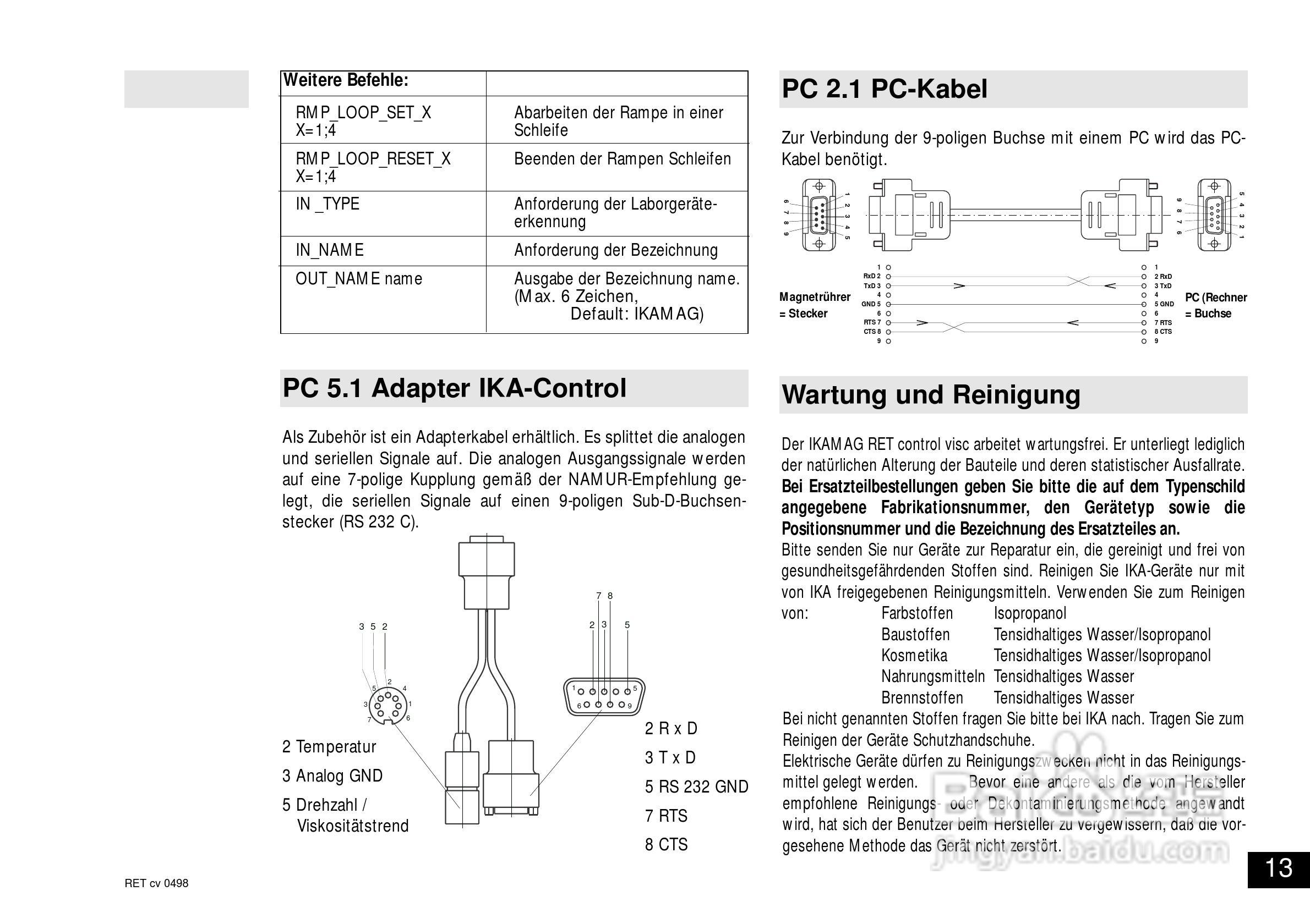 IKA RET控制型安全加热磁力搅拌器使用说明书:[2]