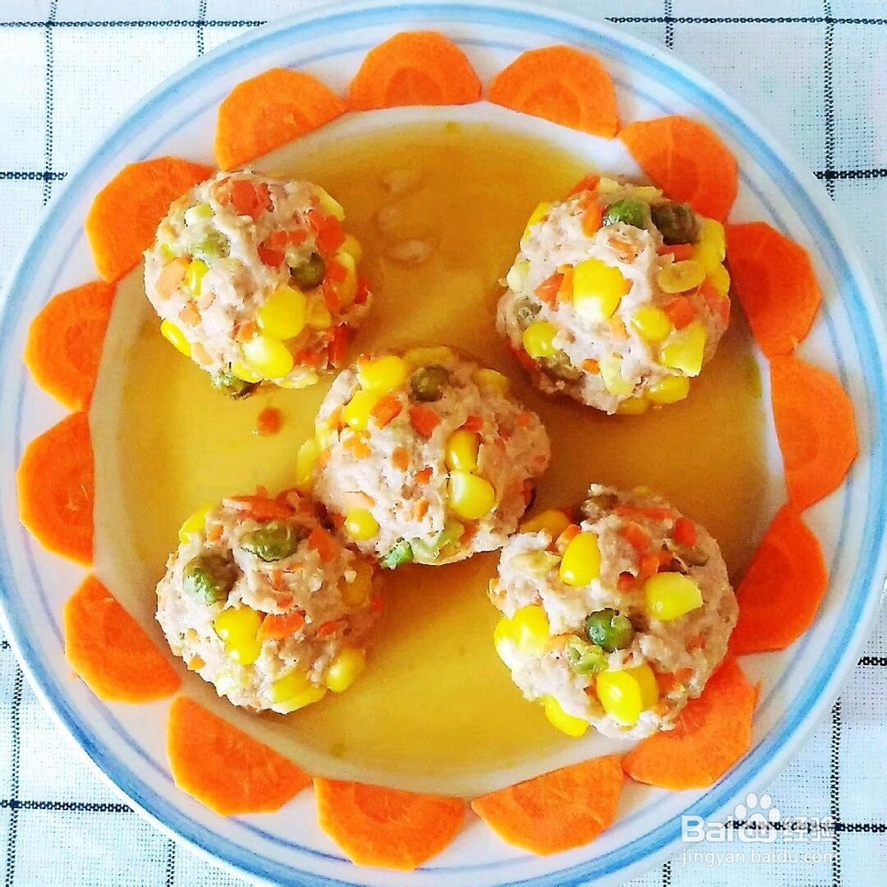 彩色肉丸的做法