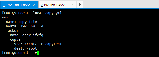 ansible使用copy模块复制文件