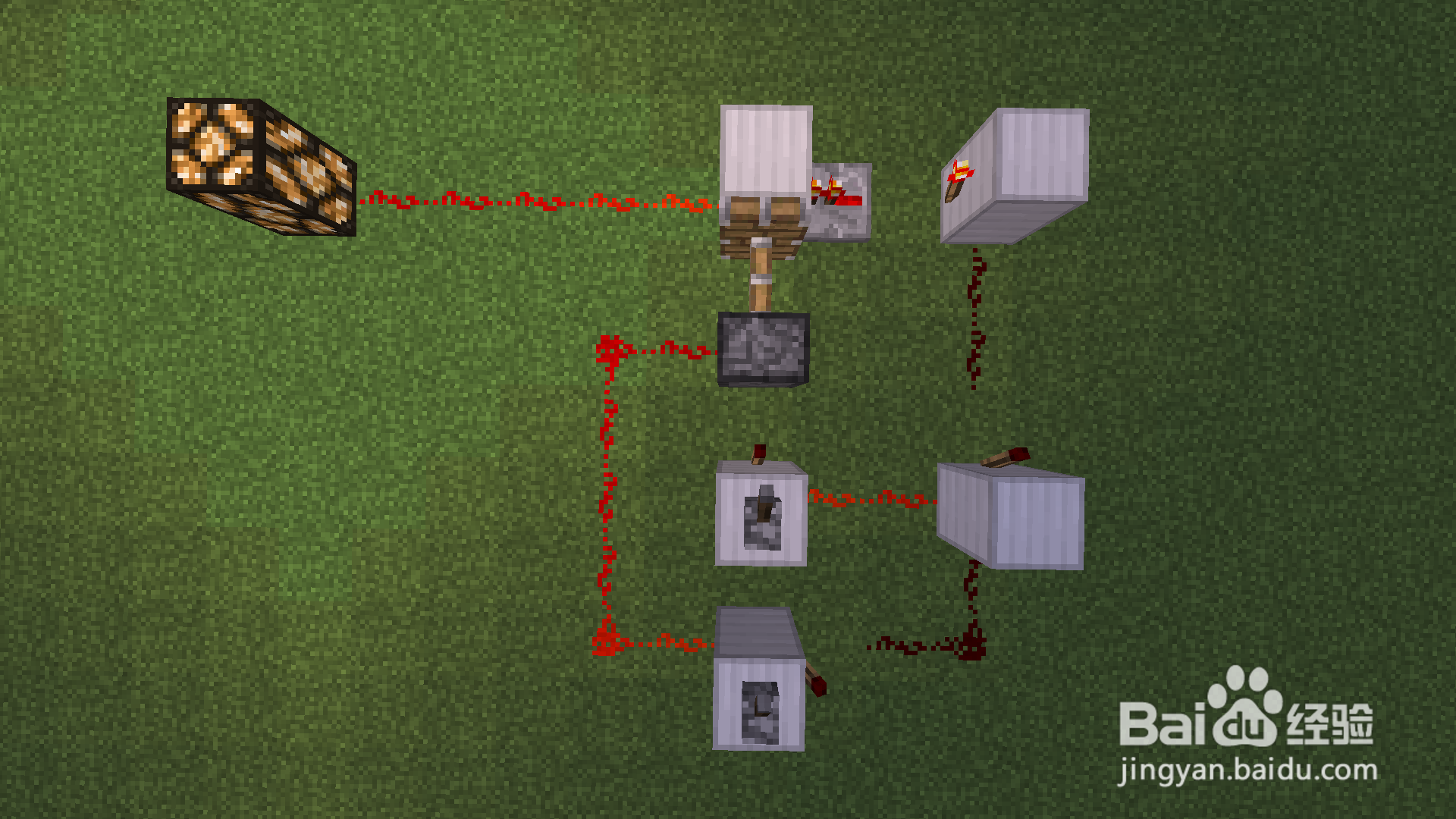我的世界制作全单键控制密码门(1.7)