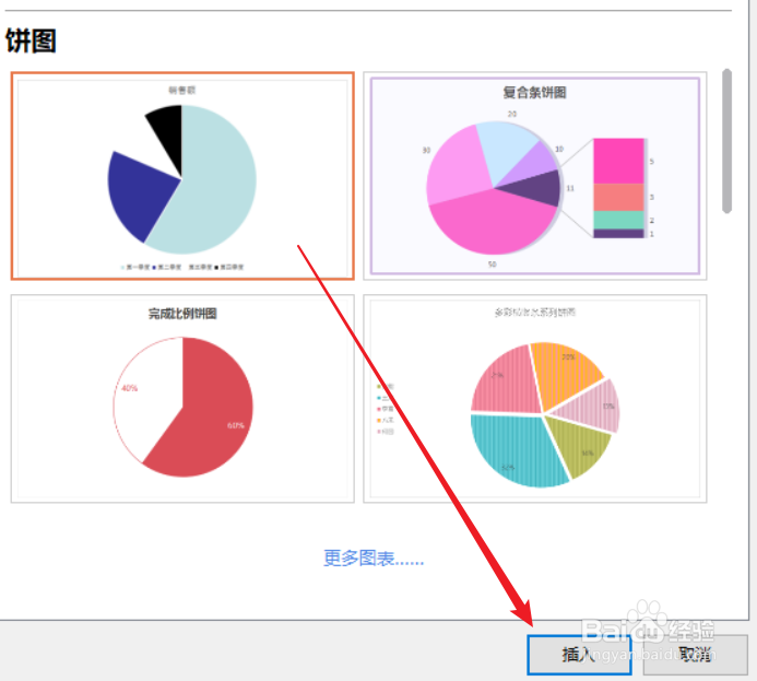 PPT中如何插入饼图？