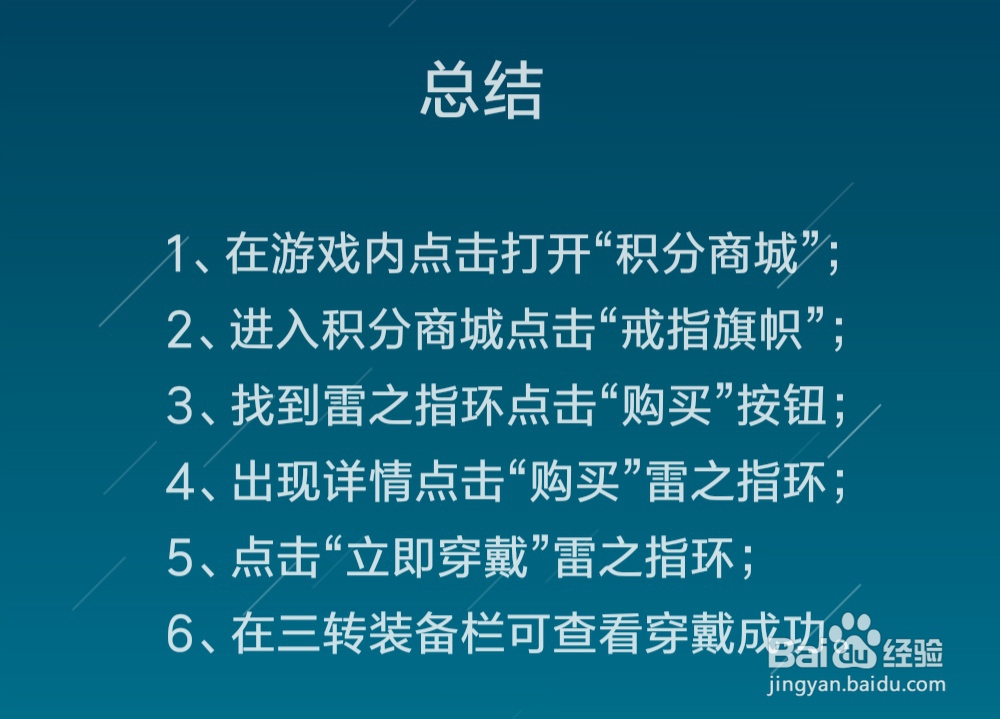 精灵盛典雷之指环怎么购买并穿戴