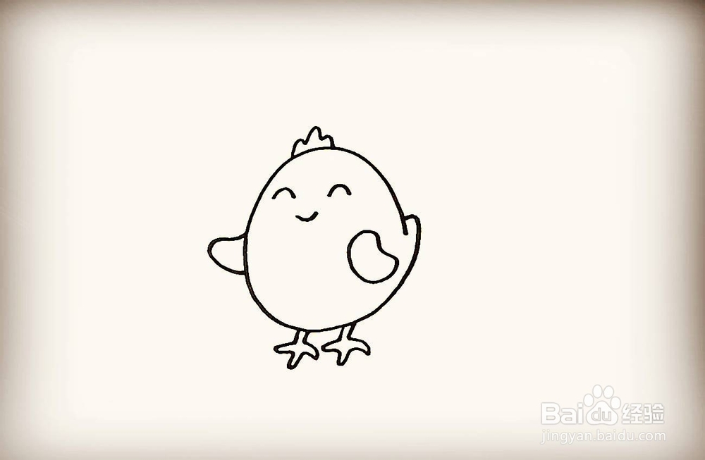 怎么快速画鸡妈妈简笔画
