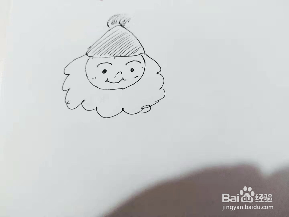 怎么教孩子画圣诞老人简笔画