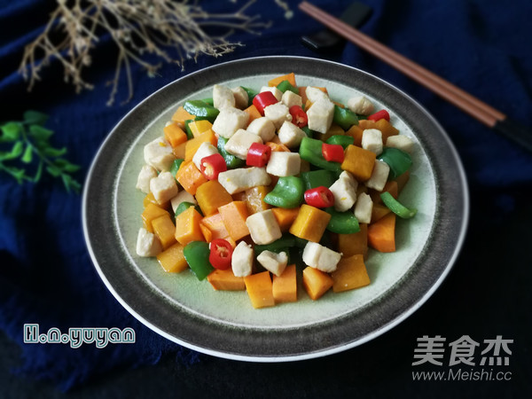 五彩时蔬炒鸡丁