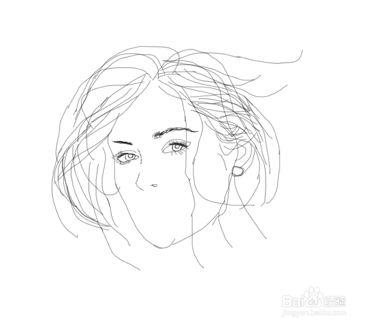 头发凌乱的美女是怎么画的