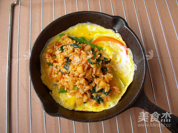 菠菜蛋包饭的做法