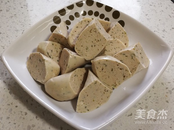 苹果煎牛奶白肠