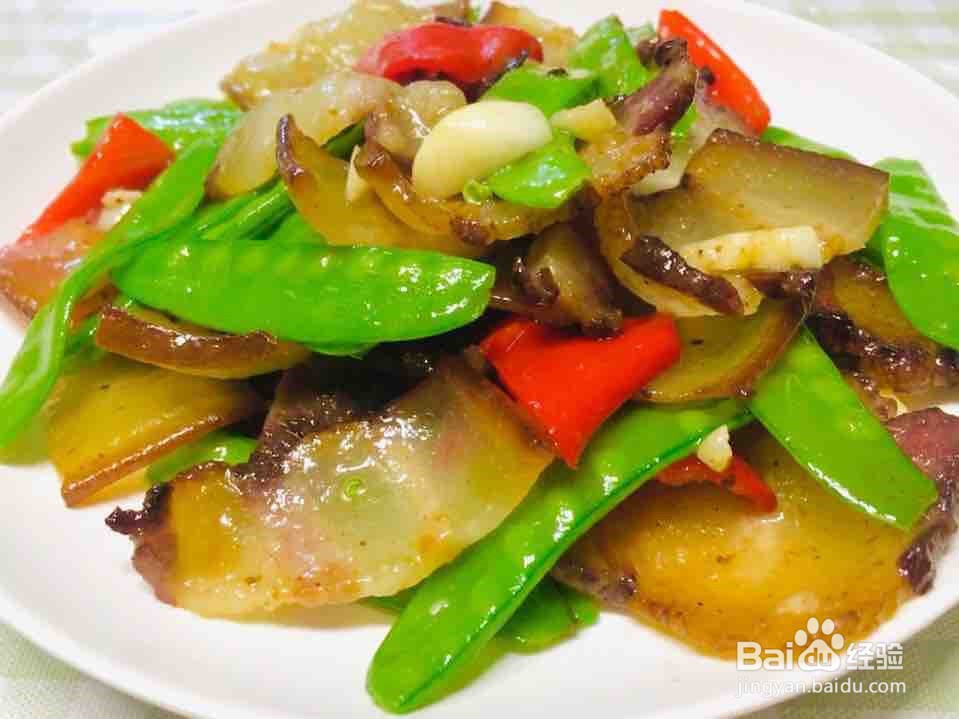 家常菜-青豆炒腊肉