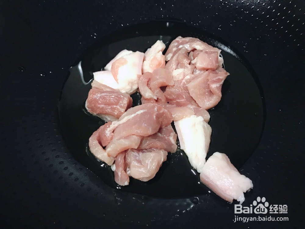 在家也能做的蒜苔炒肉