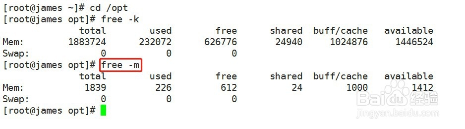 linux如何查看内存命令