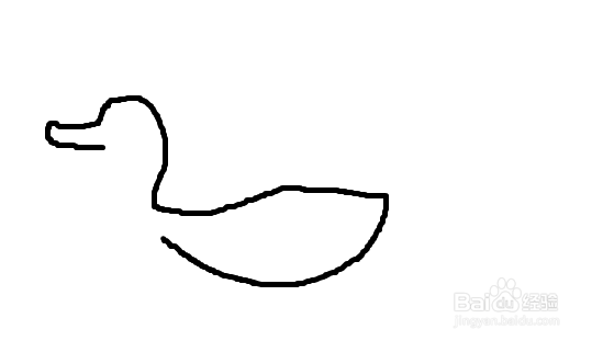 如何画鸭的简笔画